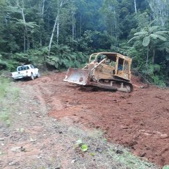 Road work into Kula Creek on June 8, 2021